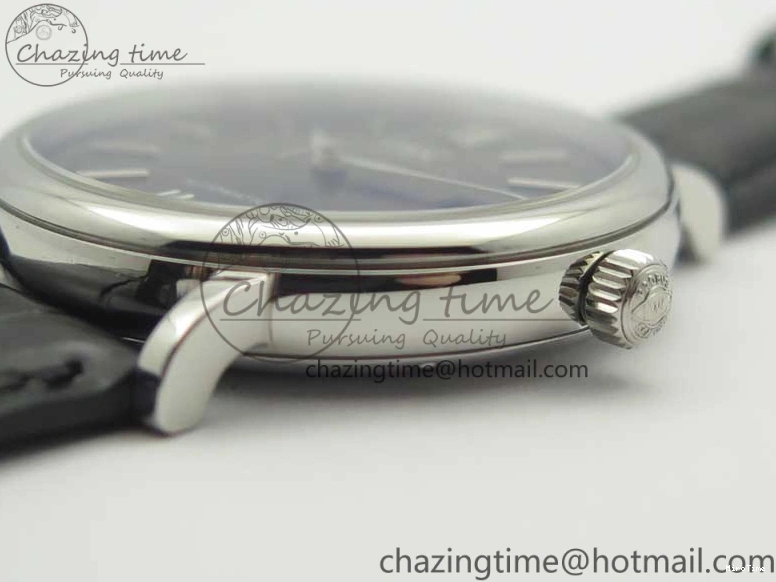 MIROTIME 0210 Durable Portofino Automatic SS MKF 1:1 Best Edition Black Dial On Black Leather Strap MIYOTA 9015 V 7202